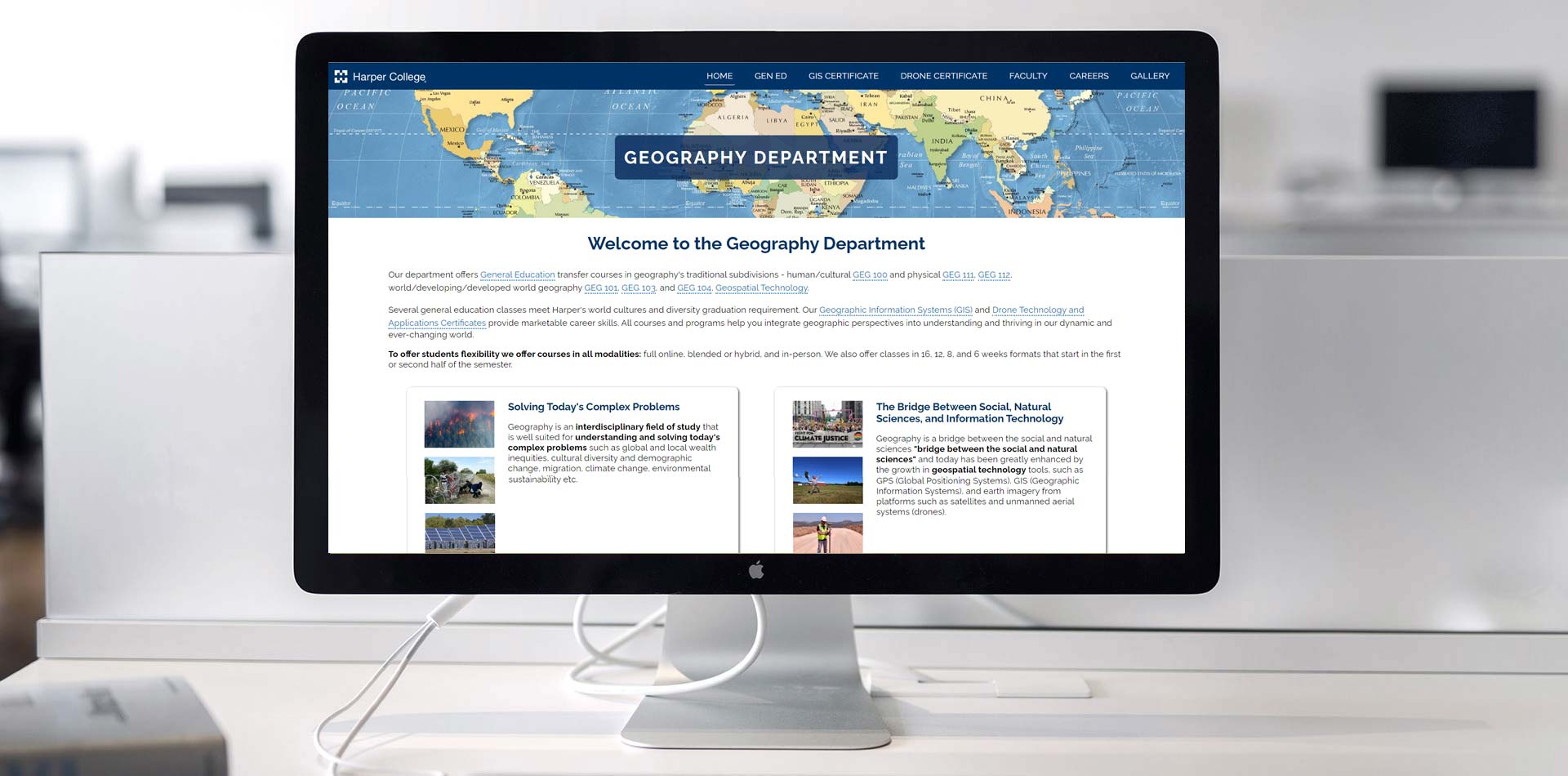<h1>Harper College Geography Department Redesign</h1>